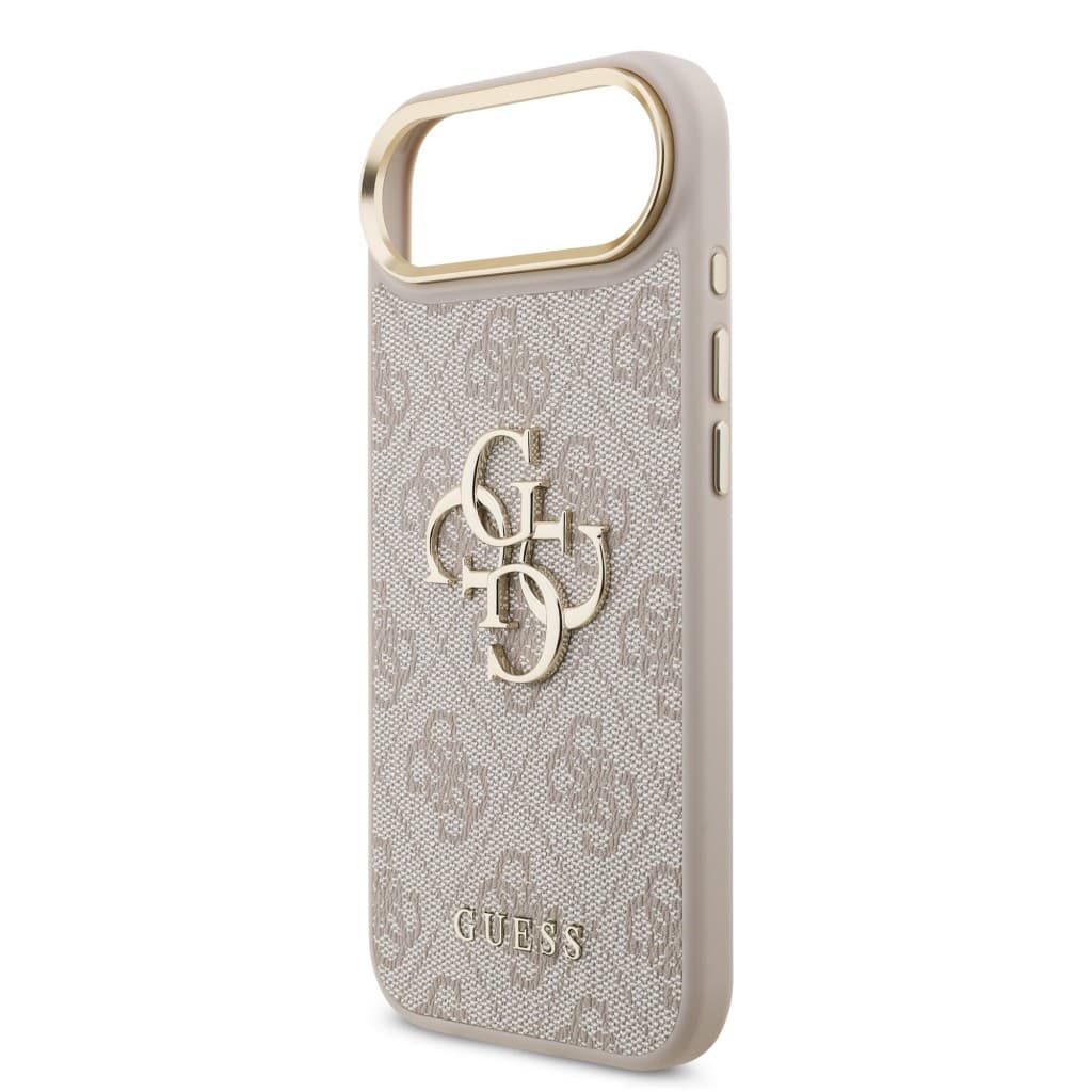 Zadní kryt Guess PU Leather 4G Metal Logo Gold Frame MagSafe pro iPhone 17 Air Pink - náhled 5