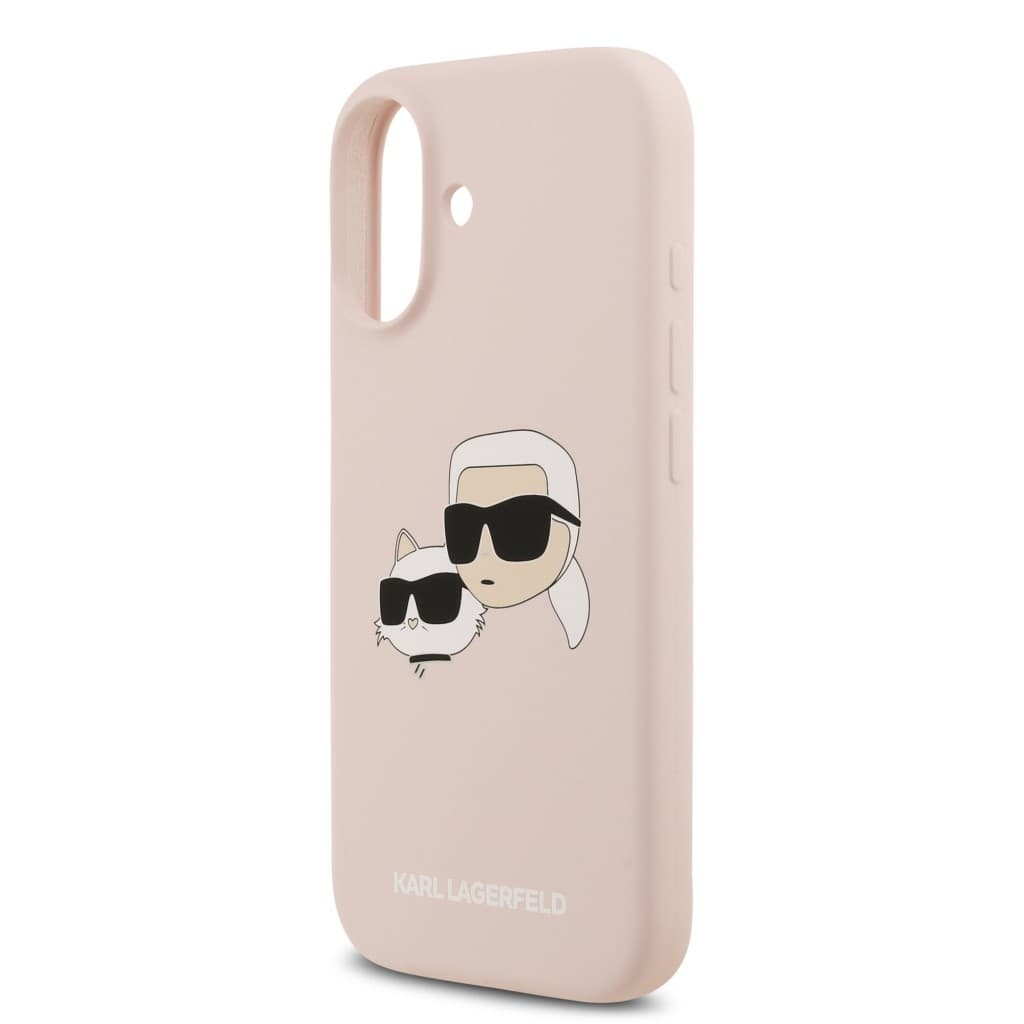 Zadní kryt Karl Lagerfeld Liquid Silicone Double Heads MagSafe pro iPhone 17 Pink - náhled 5