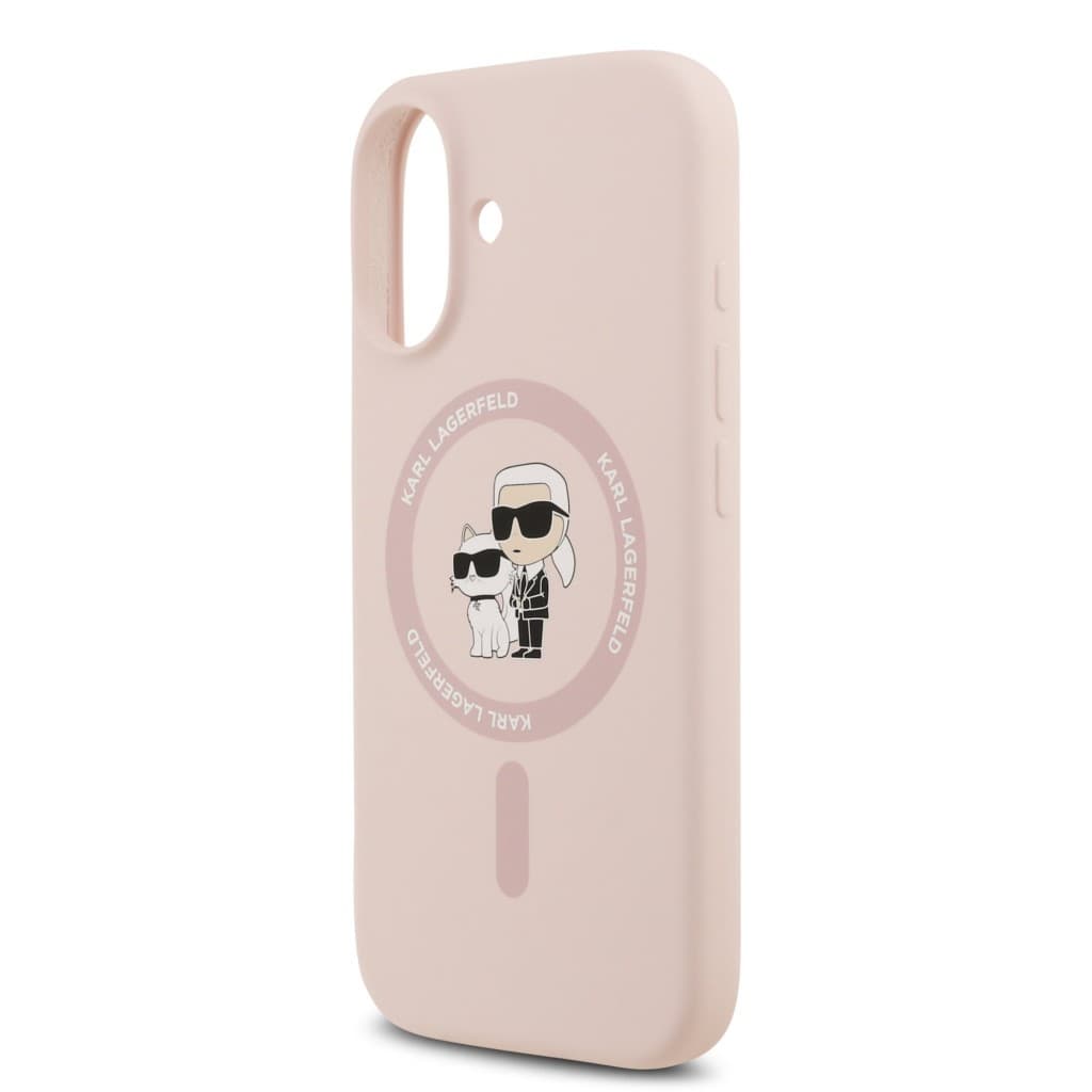 Zadní kryt Karl Lagerfeld Liquid Silicone Karl and Choupette MagSafe pro iPhone 17 Pink - náhled 5