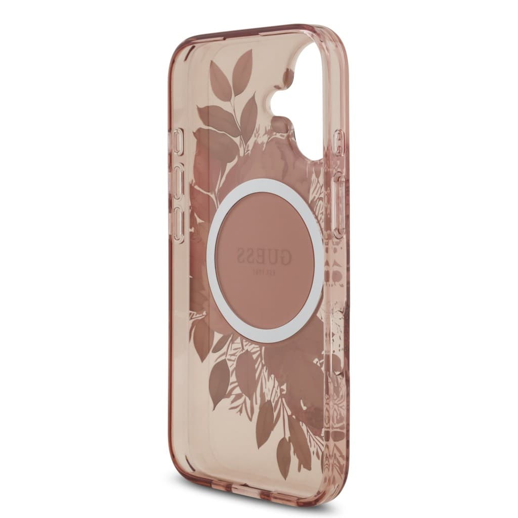 Zadní kryt Guess IML Flowers Strap MagSafe pro iPhone 17 Pink - náhled 5