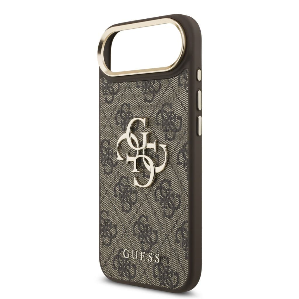 Zadní kryt Guess PU Leather 4G Metal Logo Gold Frame MagSafe pro iPhone 17 Air Brown - náhled 5
