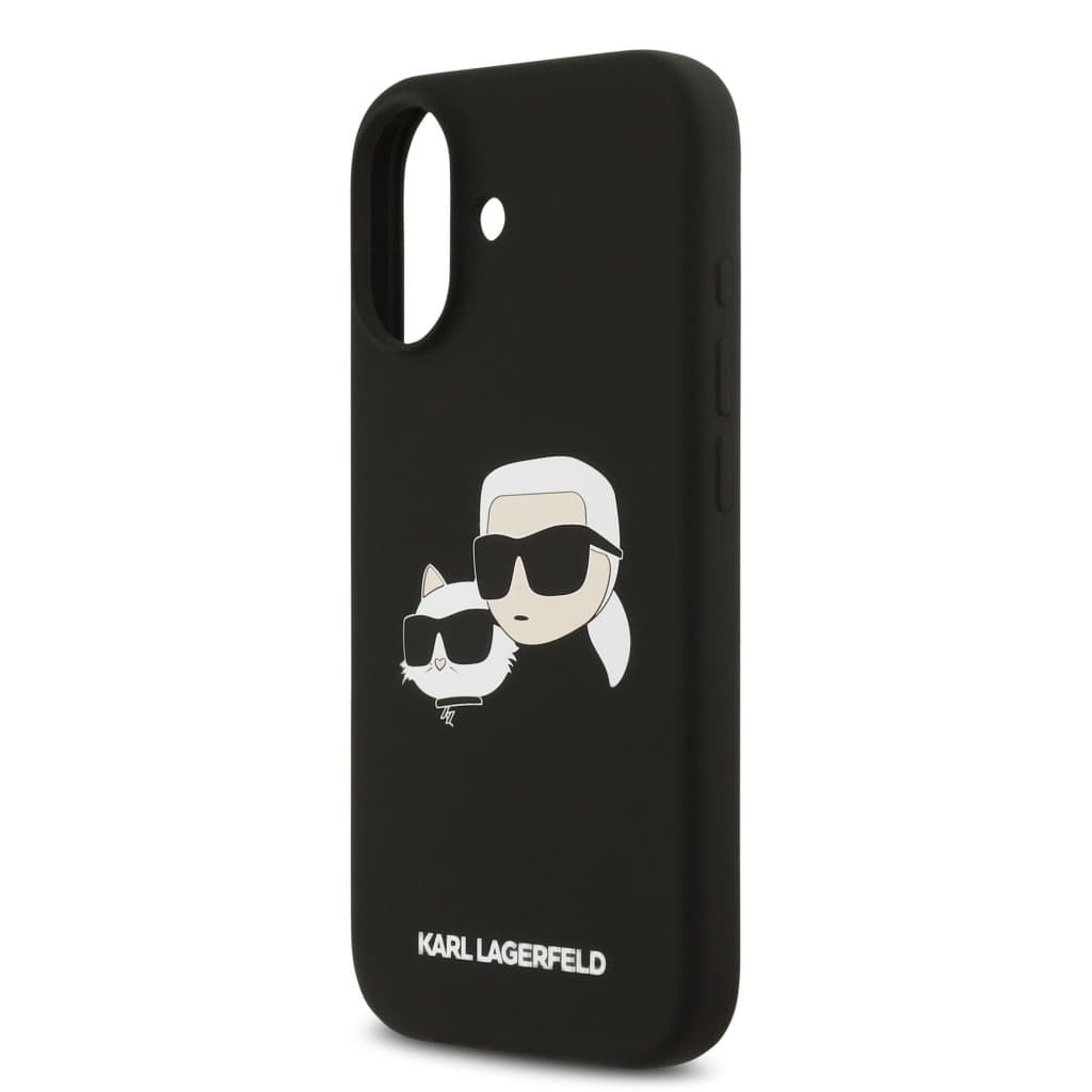 Zadní kryt Karl Lagerfeld Liquid Silicone Double Heads MagSafe pro iPhone 17 Black - náhled 5