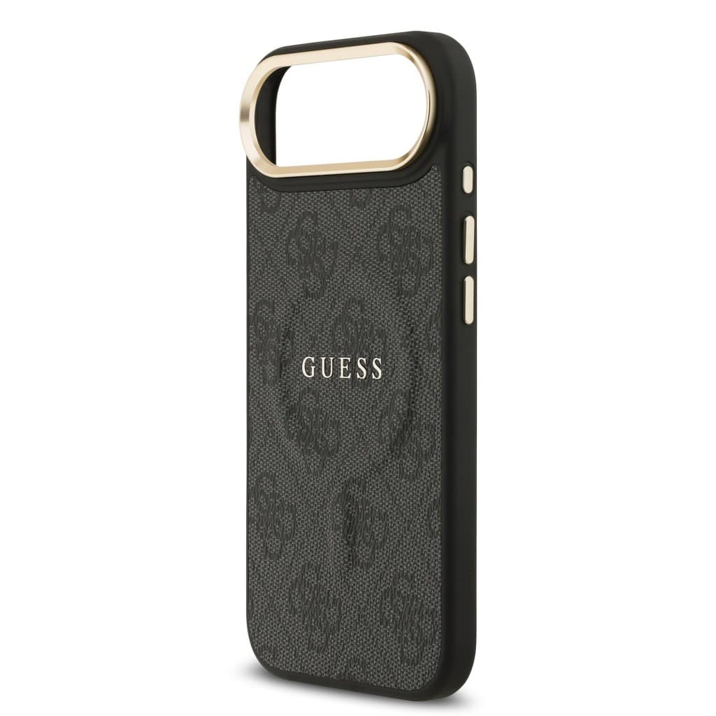 Zadní kryt Guess PU Leather 4G Gold Frame MagSafe pro iPhone 17 Air Black - náhled 5