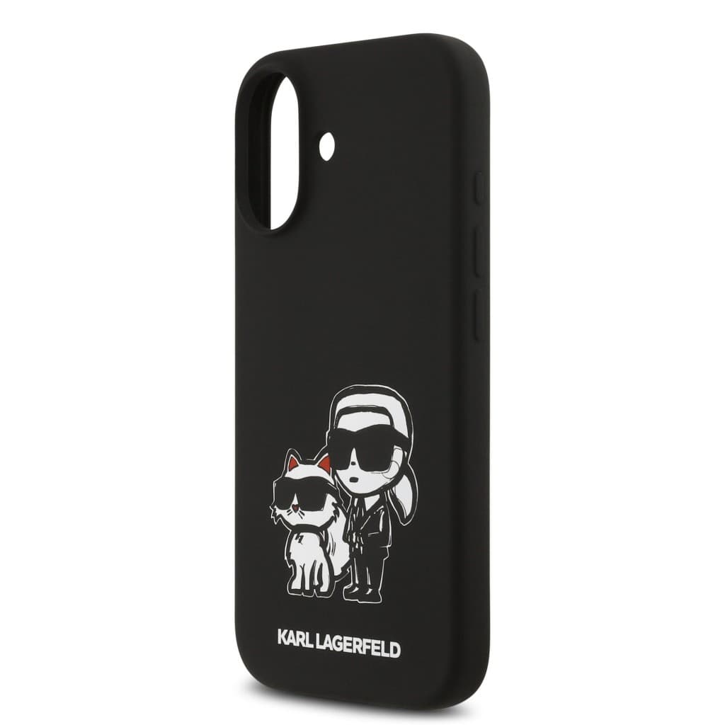 Zadní kryt Karl Lagerfeld Liquid Silicone K&amp;CH Sketch MagSafe pro iPhone 17 Black - náhled 5