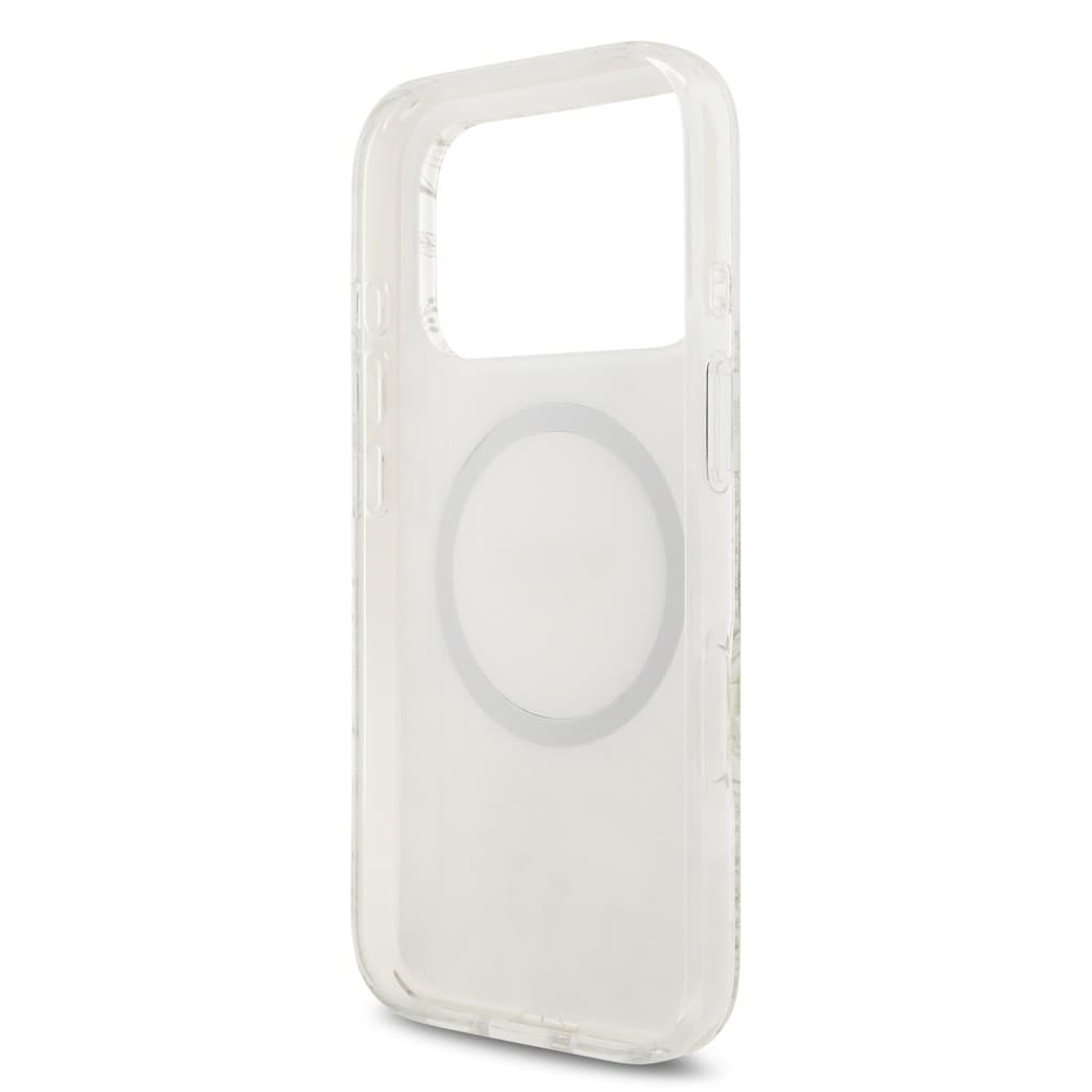 Zadní kryt Guess IML Flowers Allover Strap MagSafe pro iPhone 17 Pro White - náhled 5