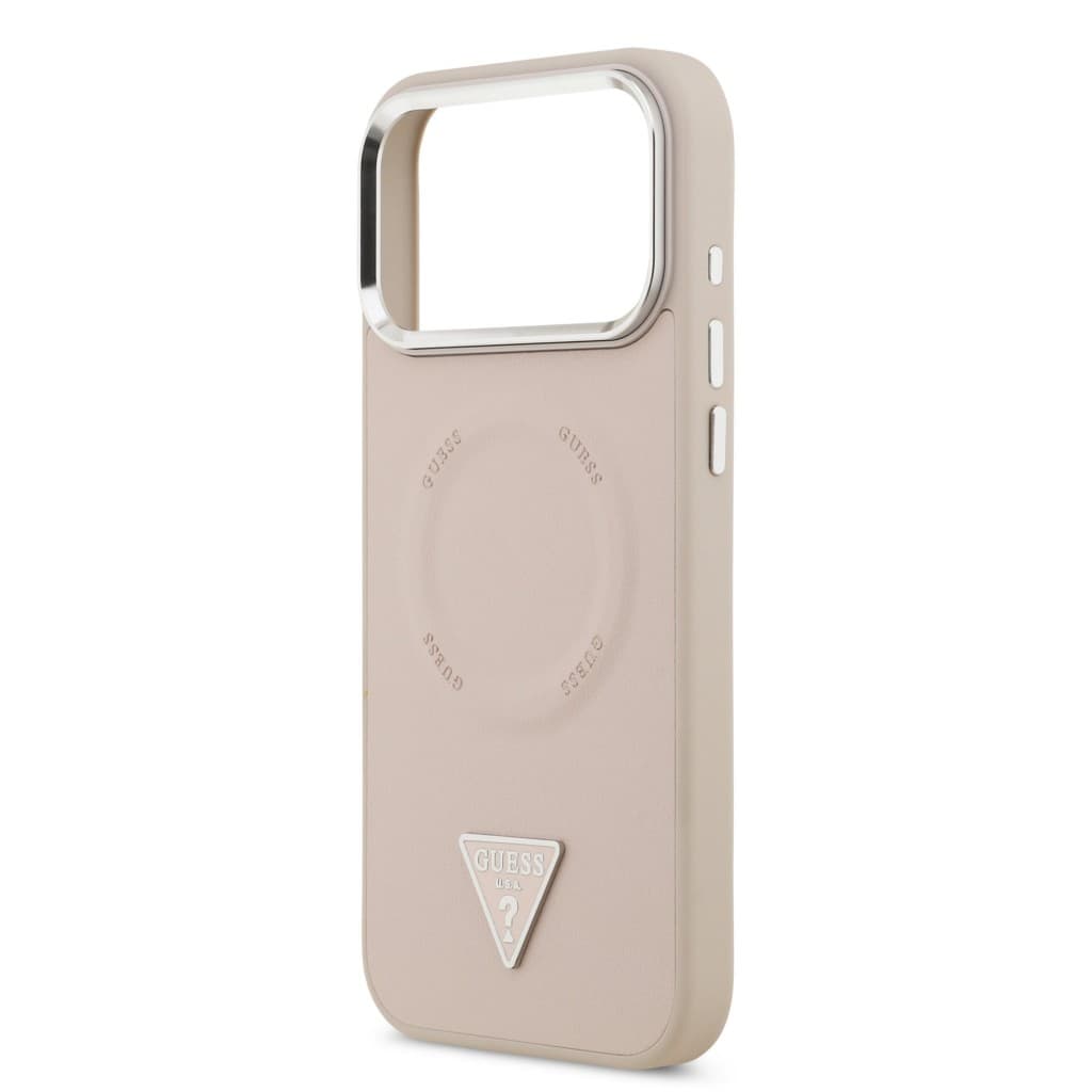 Zadní kryt Guess PU Leather Triangle Logo MagSafe pro iPhone 17 Pro Max Pink - náhled 5