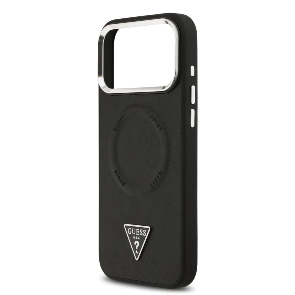 Zadní kryt Guess PU Leather Triangle Logo MagSafe pro iPhone 17 Pro Black - náhled 5
