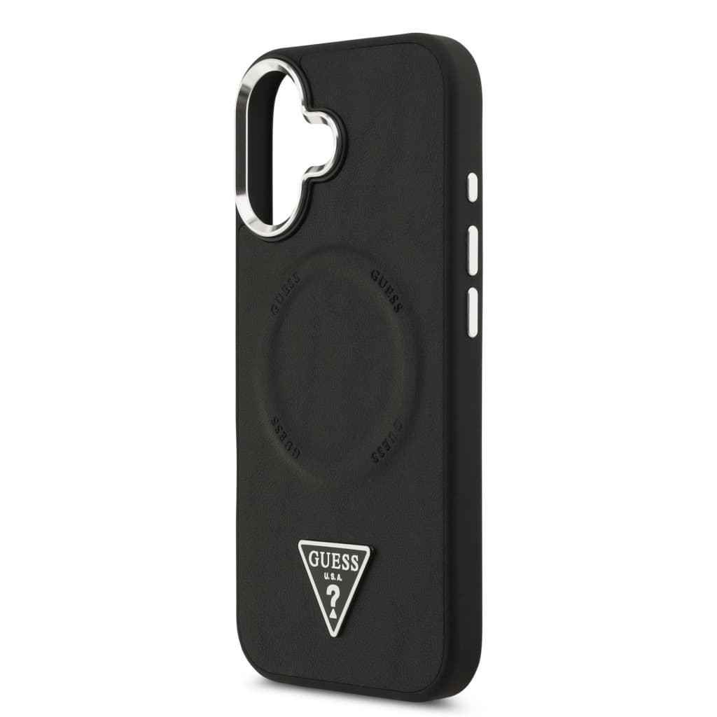 Zadní kryt Guess PU Leather Triangle Logo MagSafe pro iPhone 17 Black - náhled 5