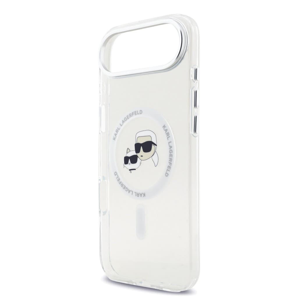 Zadní kryt Karl Lagerfeld IML K&amp;CH Heads Metal Frame MagSafe pro iPhone 17 Air Transparent - náhled 5