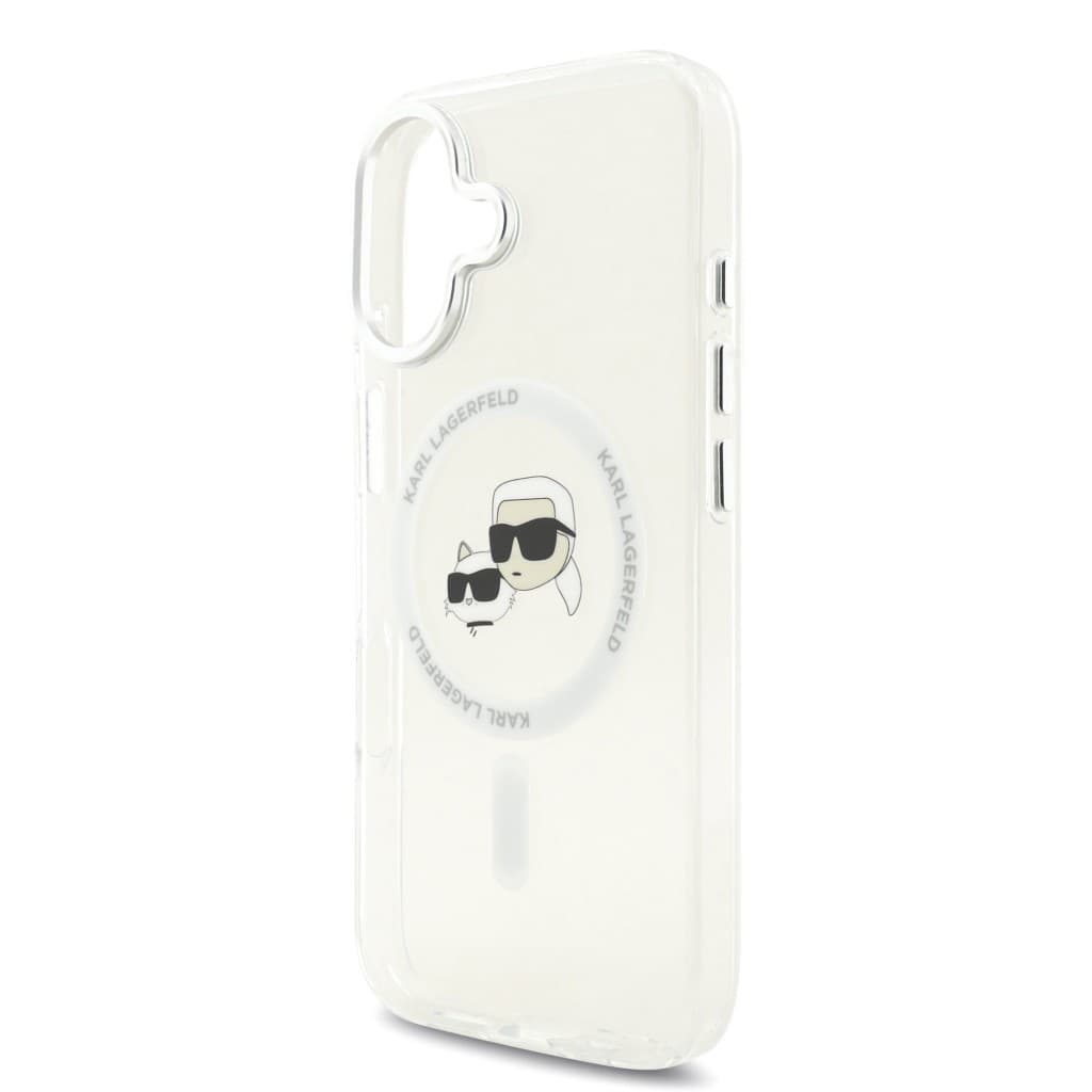 Zadní kryt Karl Lagerfeld IML K&amp;CH Heads Metal Frame MagSafe pro iPhone 17 Transparent - náhled 5