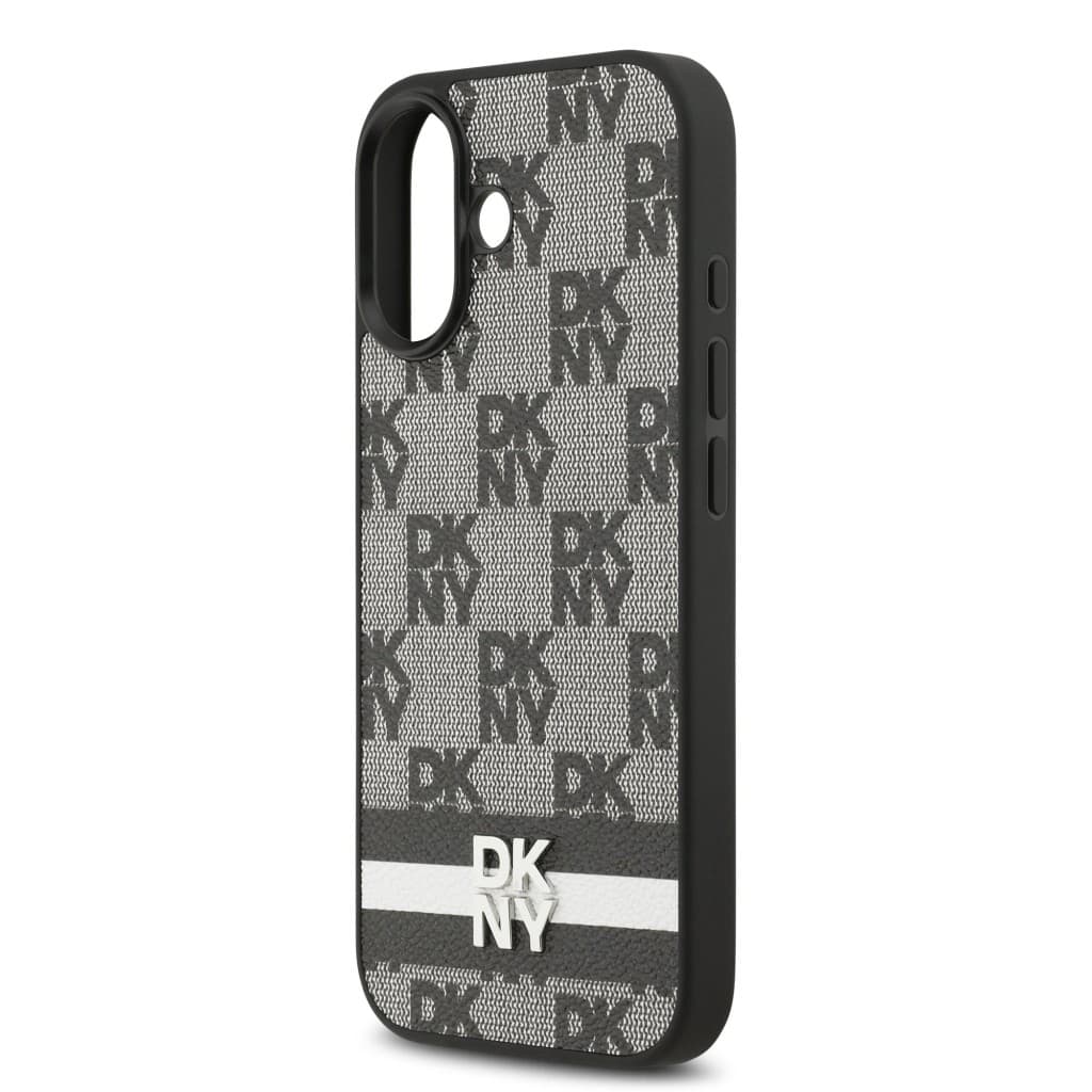 Zadní kryt DKNY PU Leather Checkered Pattern and Stripe pro iPhone 17 Black - náhled 5
