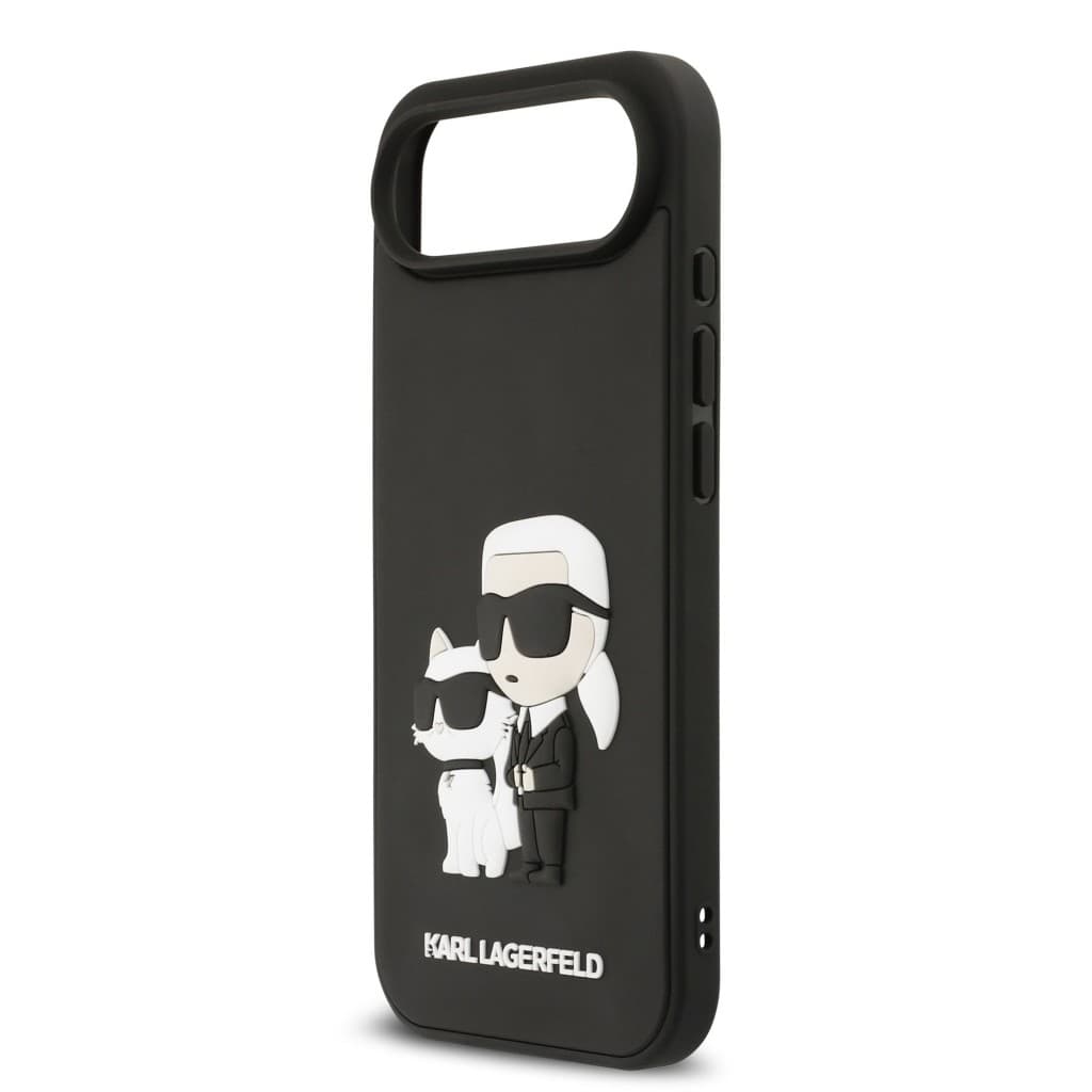 Zadní kryt Karl Lagerfeld 3D Rubber Karl and Choupette pro iPhone 17 Air Black - náhled 5