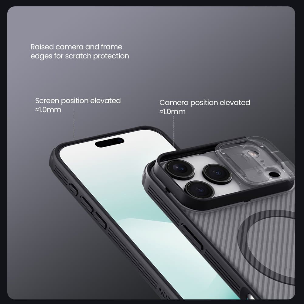 Zadní kryt Nillkin CamShield PRO Magnetic pro Apple iPhone 17 Pro Max Transparent Black - náhled 5