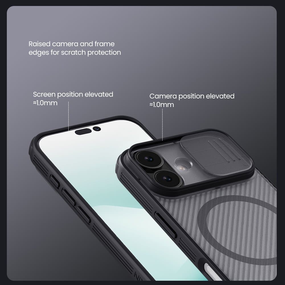 Zadní kryt Nillkin CamShield PRO Magnetic pro Apple iPhone 17 Transparent Black - náhled 5
