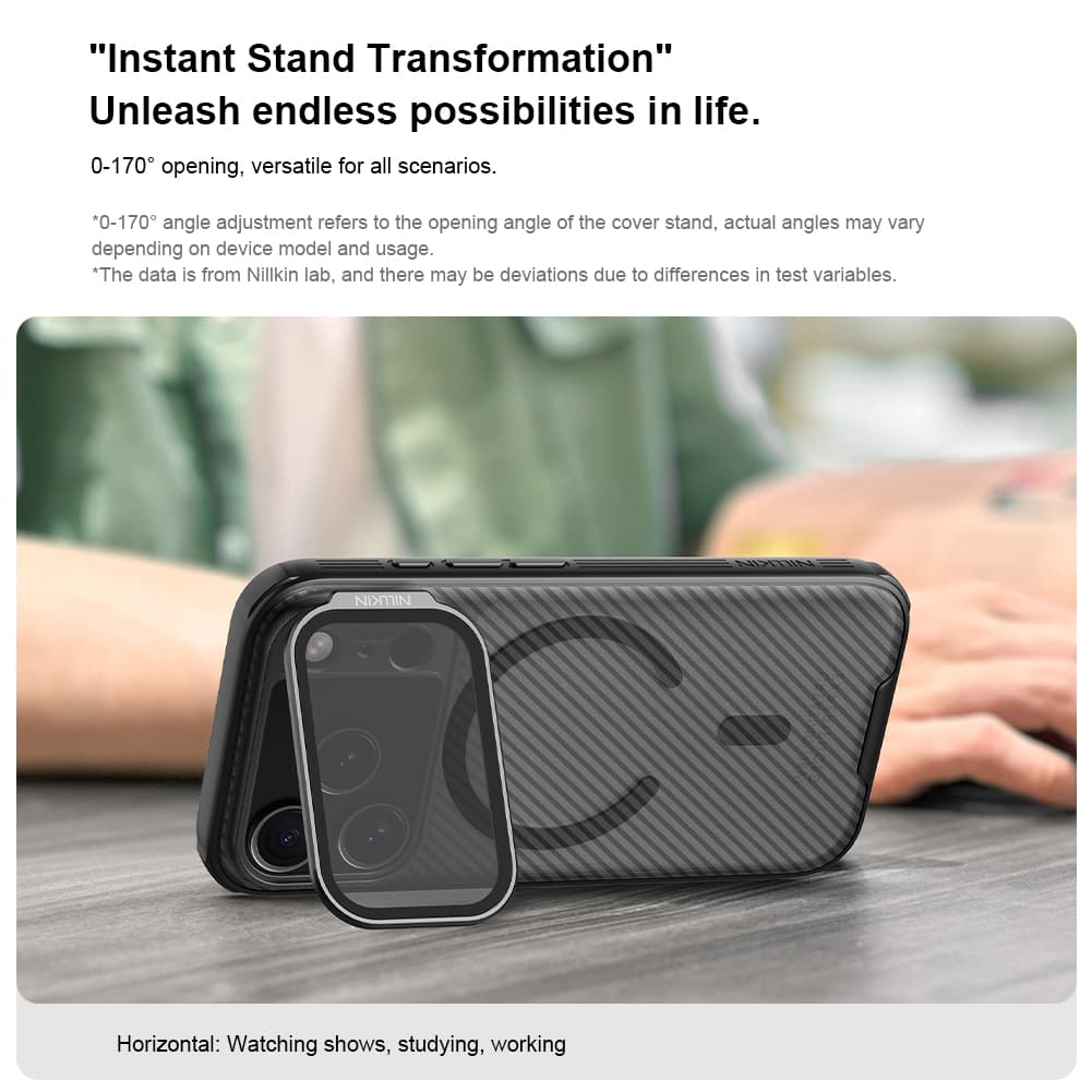 Zadní kryt Nillkin CamShield Prop Magnetic pro Apple iPhone 17 Pro Transparent Black - náhled 5
