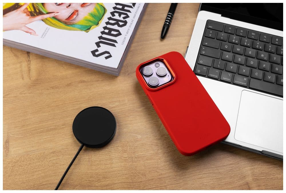 Zadní kryt FIXED MagFlow s podporou MagSafe pro Apple iPhone 17, červený - náhled 5