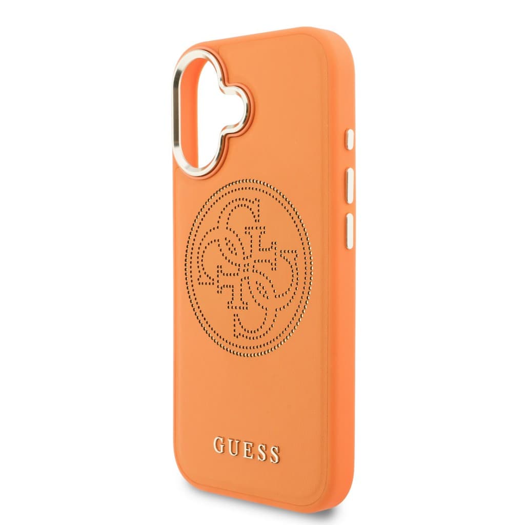 Zadní kryt Guess PU Perforated 4G pro iPhone 17 Orange - náhled 5