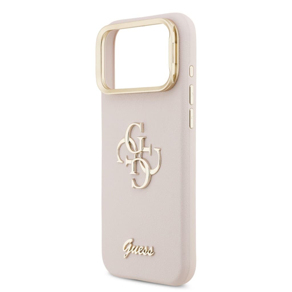 Zadní kryt Guess PU Grained 4G Logo Stand Camera Frame pro iPhone 17 Pro Max Pink - náhled 5
