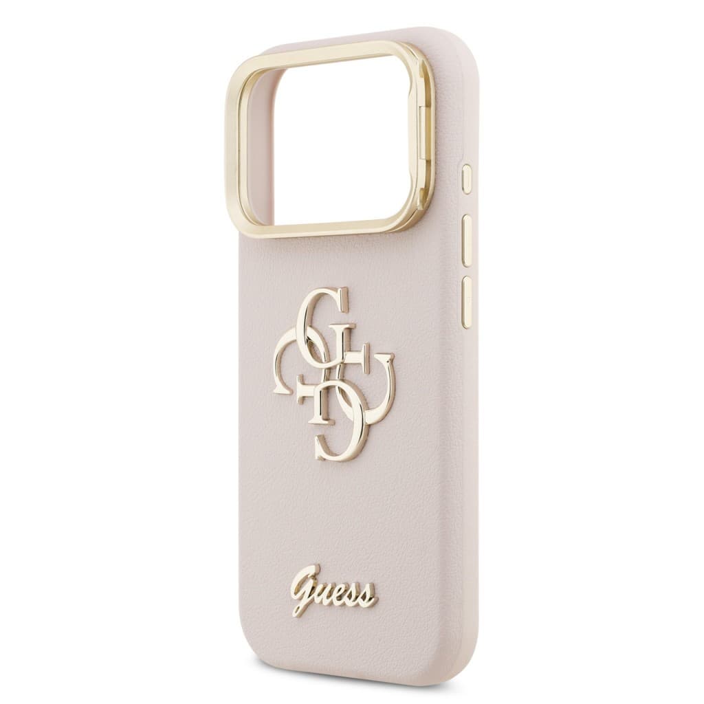 Zadní kryt Guess PU Grained 4G Logo Stand Camera Frame pro iPhone 17 Pro Pink - náhled 5