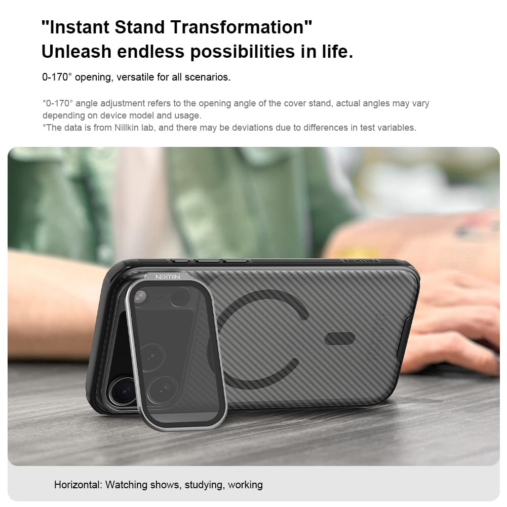 Zadní kryt Nillkin CamShield Prop Magnetic pro Apple iPhone 17 Pro Max Transparent Black - náhled 5