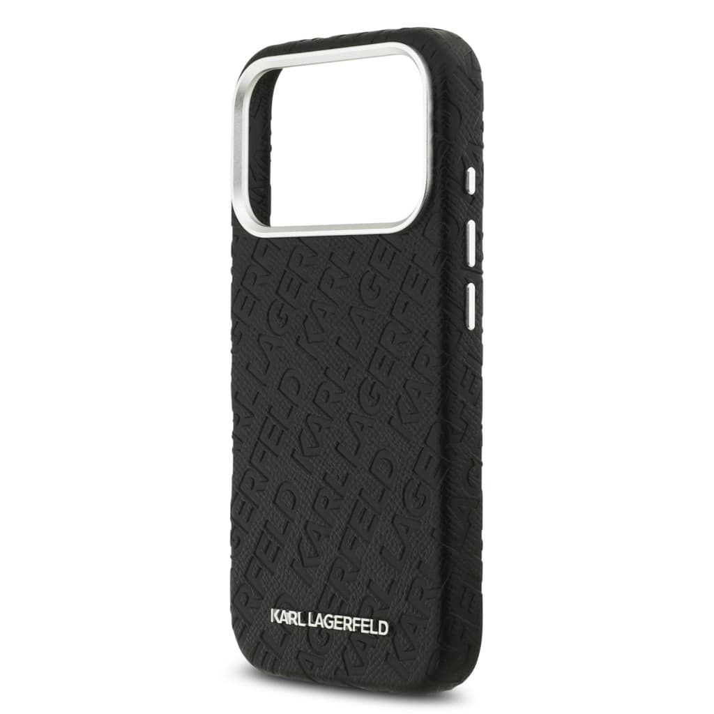 Zadní kryt Karl Lagerfeld Grained PU Repeated Logo MagSafe pro iPhone 17 Pro Black - náhled 5