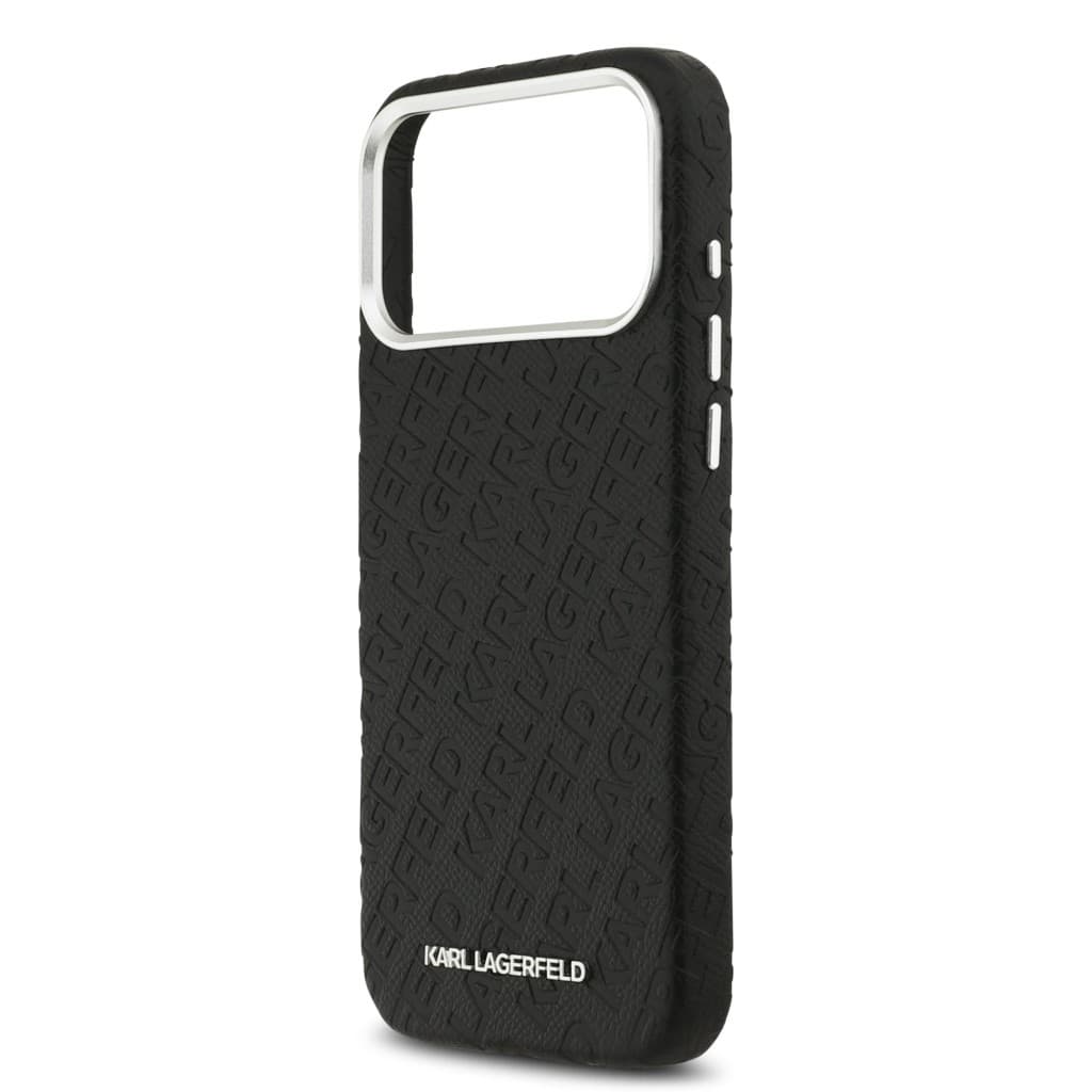 Zadní kryt Karl Lagerfeld Grained PU Repeated Logo MagSafe pro iPhone 17 Pro Max Black - náhled 5