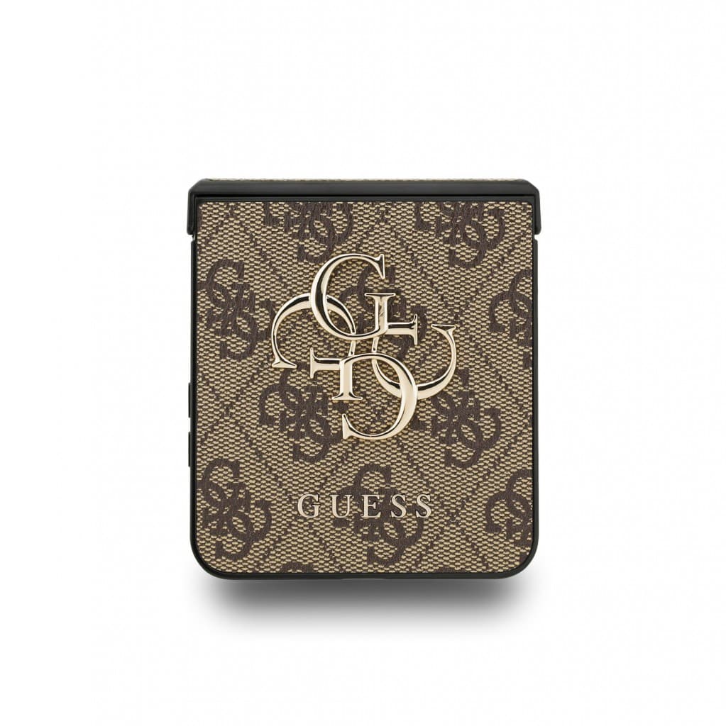 Zadní kryt Guess PU 4G Metal Logo pro Samsung Galaxy Z Flip 7 Brown - náhled 5