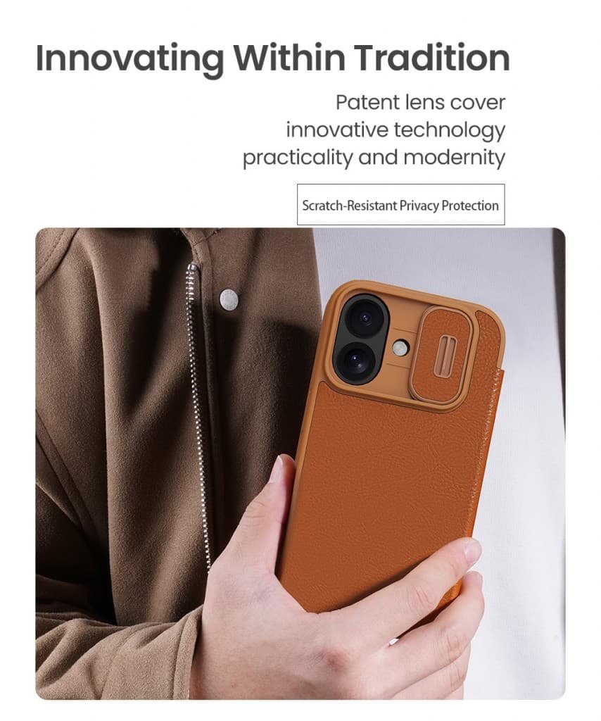 Knížkové pouzdro Nillkin Qin Book PRO pro Apple iPhone 17 Brown - náhled 5