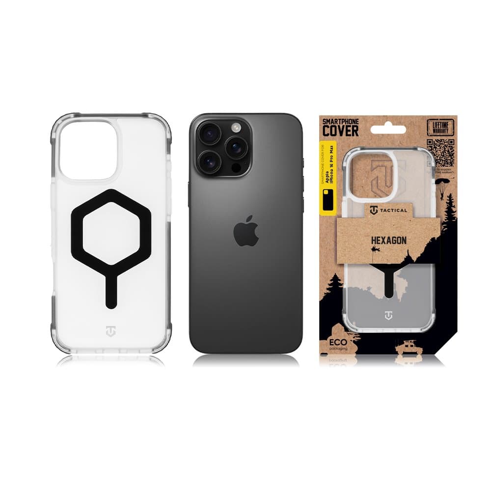 Zadní kryt Tactical MagForce Hexagon pro Apple iPhone 16 Pro Max T-Black - náhled 5