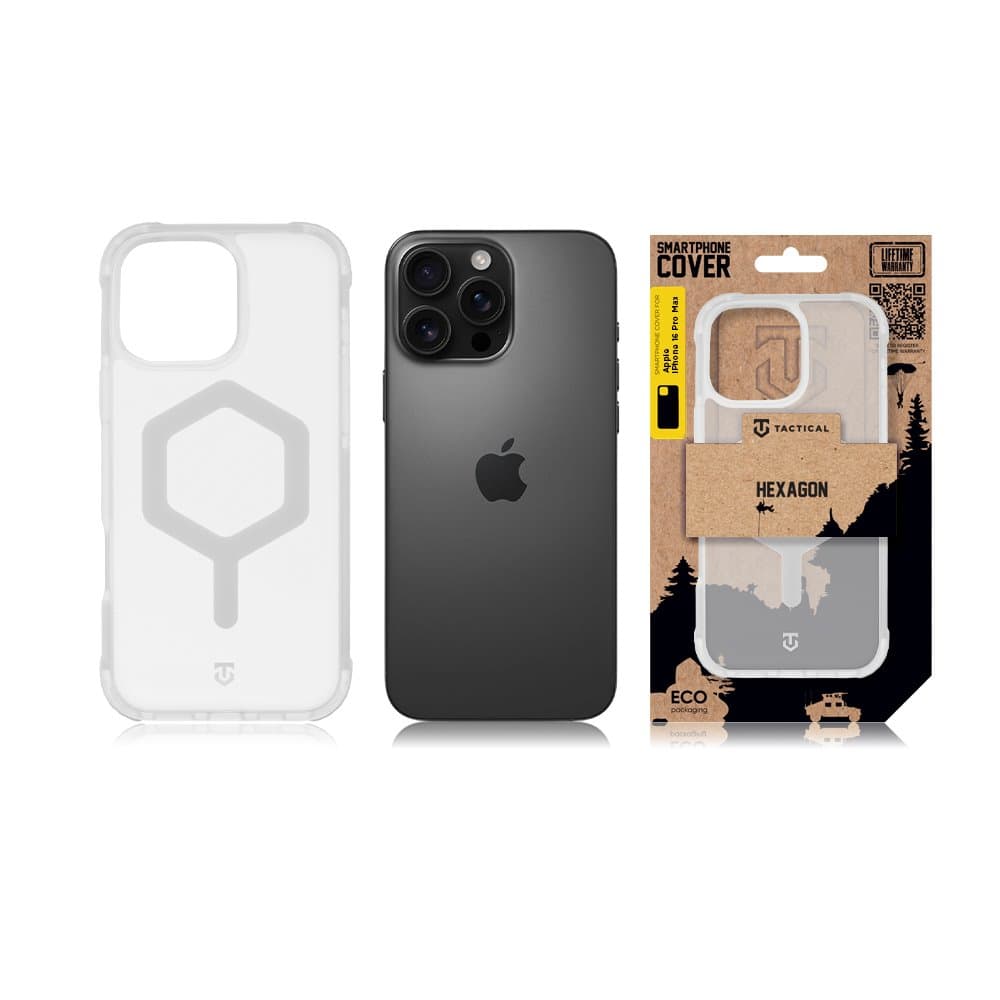Zadní kryt Tactical MagForce Hexagon pro Apple iPhone 16 Pro Max T-White - náhled 5