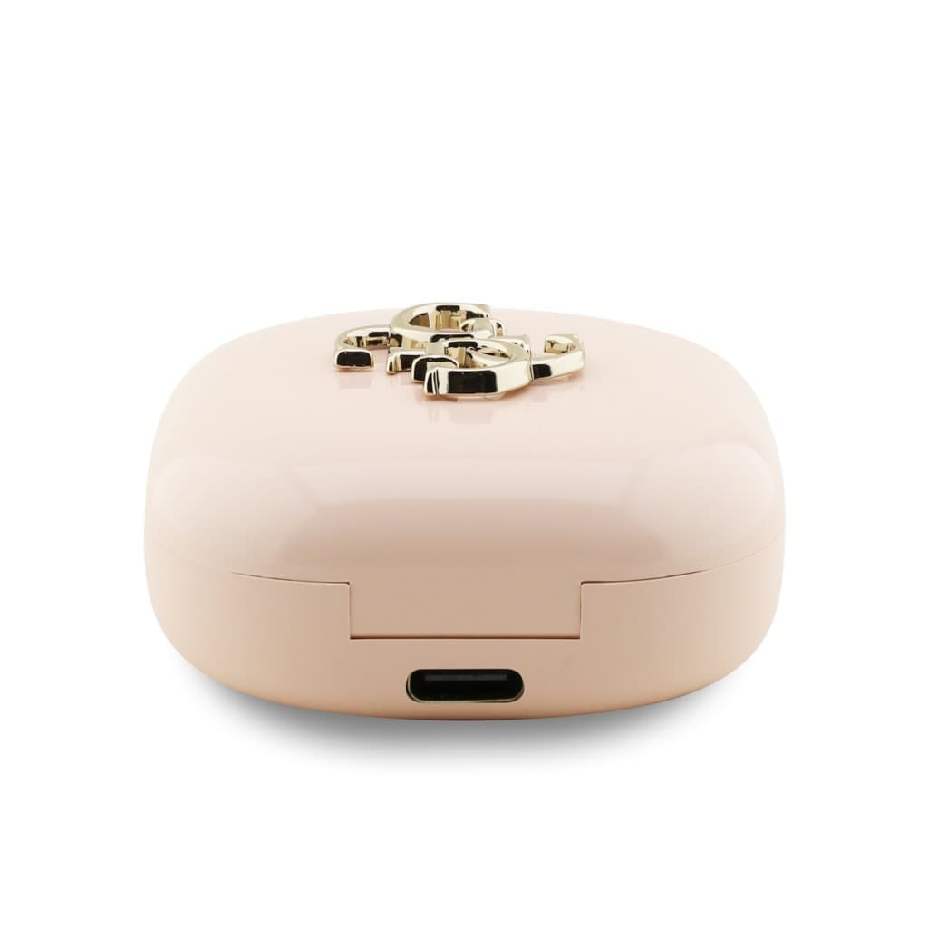 Bezdrátová sluchátka Guess 4G Metal Logo TWS Pink - náhled 5