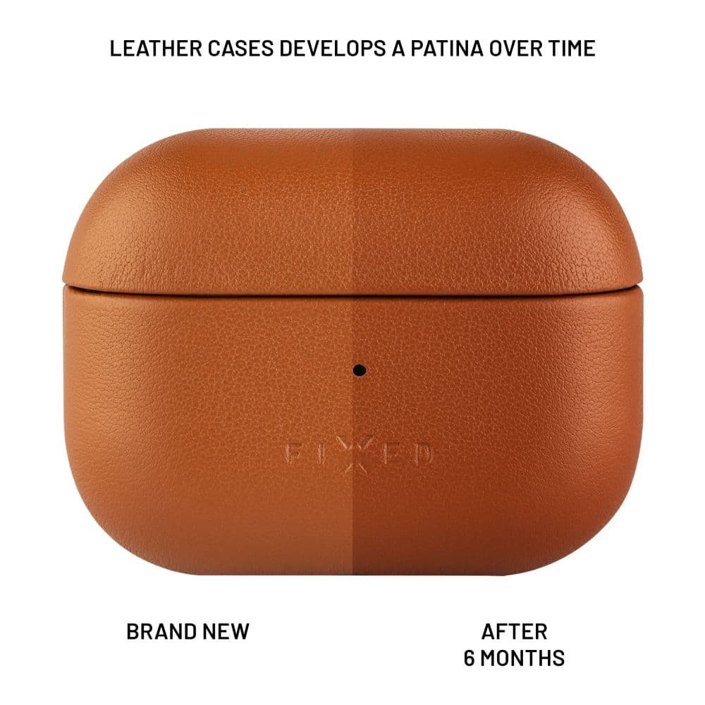 Kožené pouzdro FIXED PodsLeather pro Apple AirPods 3, hnědé - náhled 5