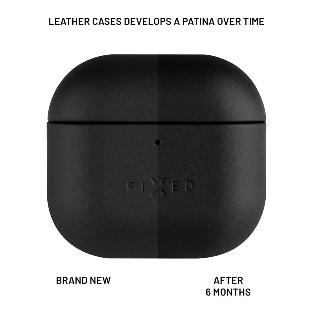 Kožené pouzdro FIXED PodsLeather pro Apple AirPods 4, černé - náhled 5