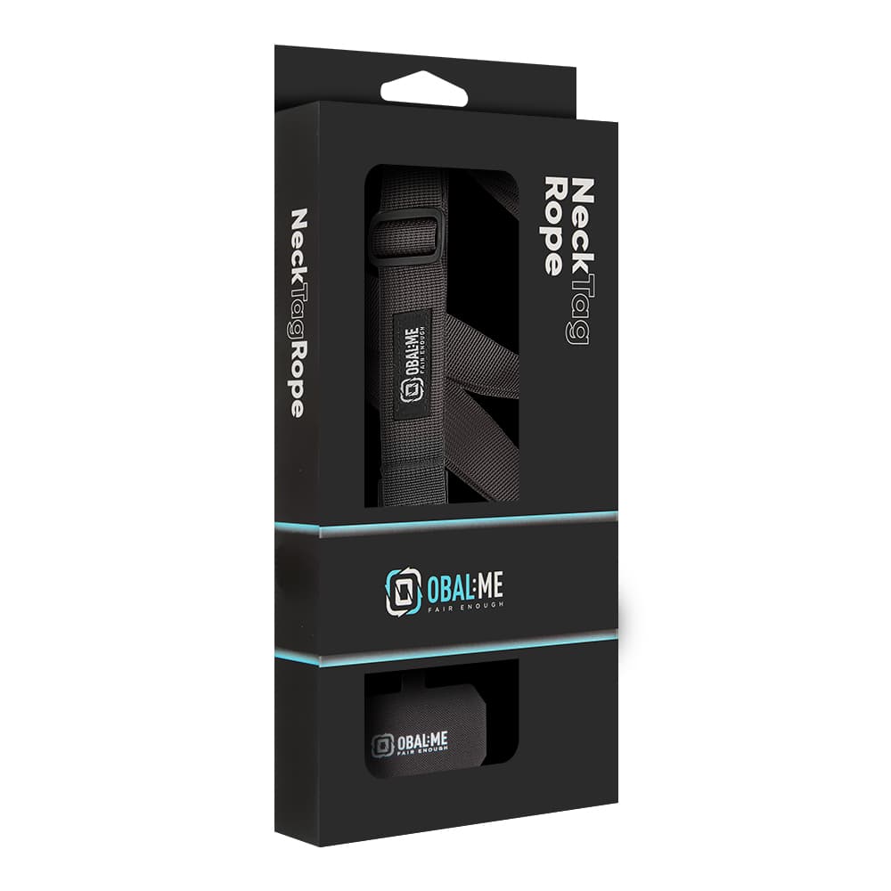 Popruh OBAL:ME NeckTag Ribbon na Telefon Black - náhled 4