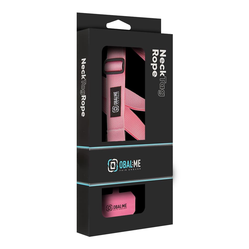 Popruh OBAL:ME NeckTag Ribbon na Telefon Pink - náhled 4