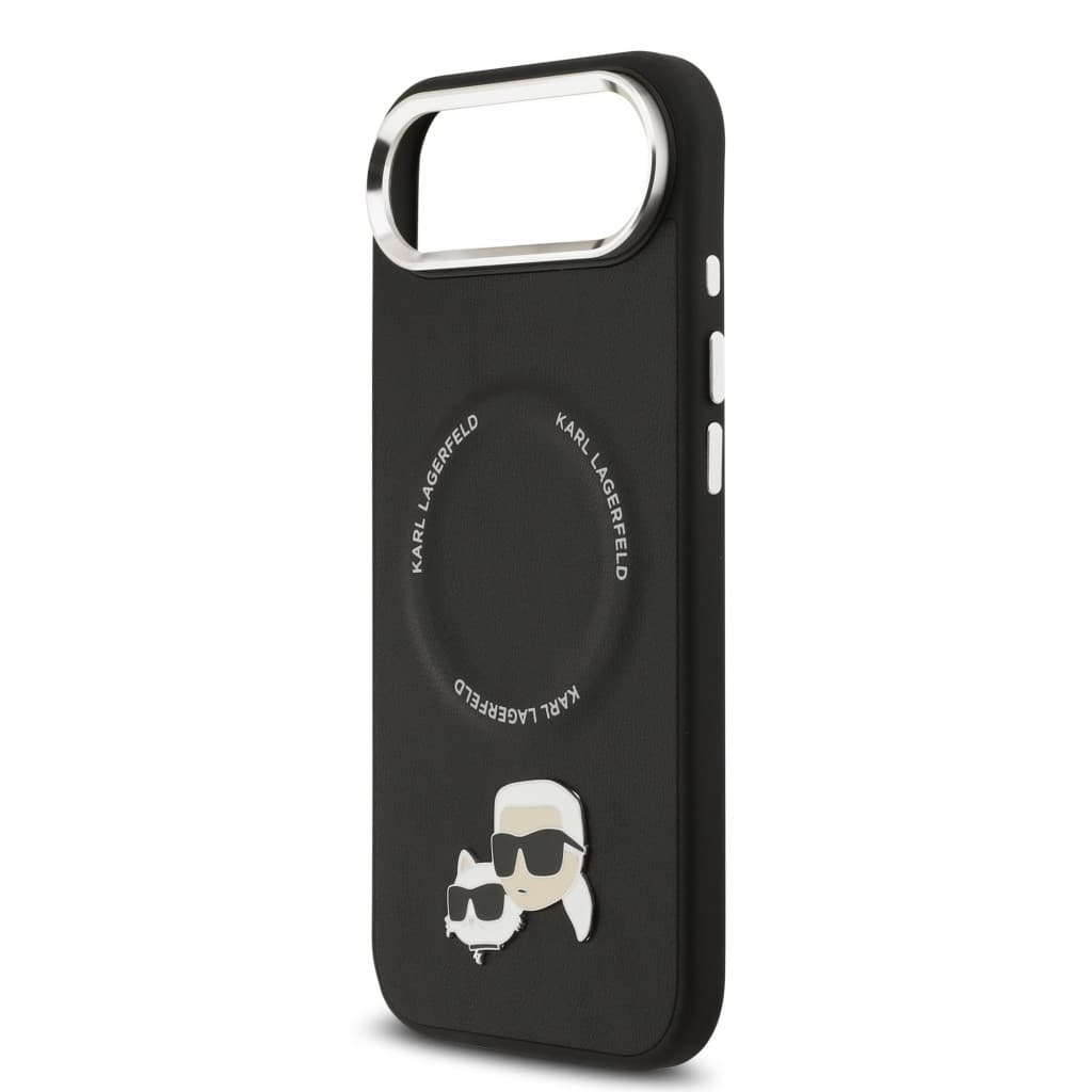Zadní kryt Karl Lagerfeld PU Karl and Choupette Heads Pins MagSafe pro iPhone Air Black - náhled 5