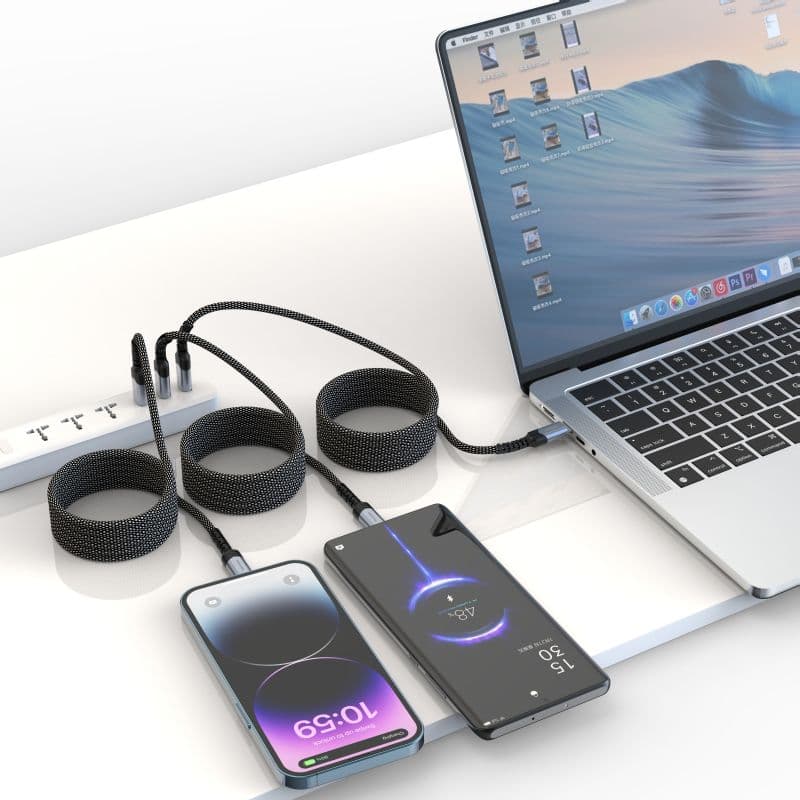 Magnetický datový kabel Swissten samonavíjecí USB-C - Lightning 1 m - náhled 5