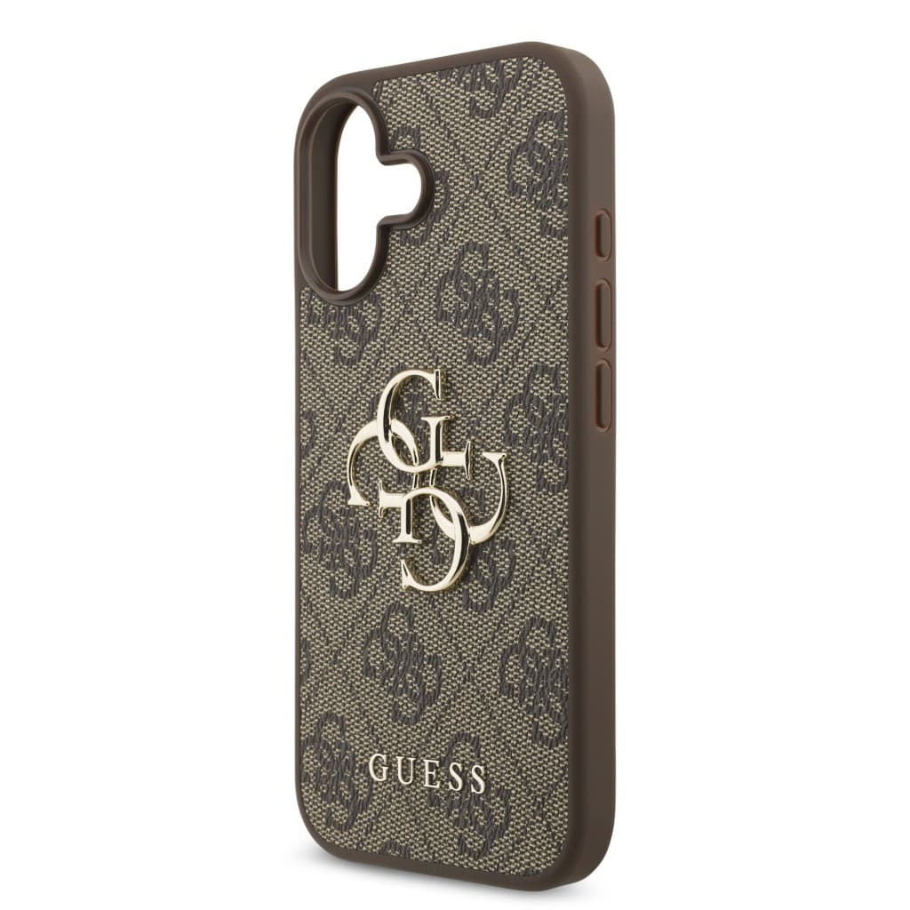 Zadní kryt Guess PU 4G Metal Logo pro iPhone 17 Brown - náhled 5