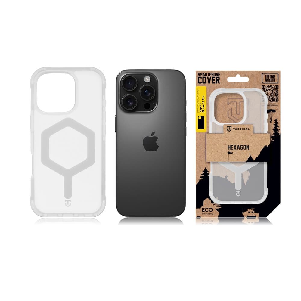 Zadní kryt Tactical MagForce Hexagon pro Apple iPhone 16 Pro T-White - náhled 5
