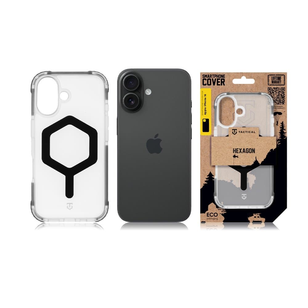 Zadní kryt Tactical MagForce Hexagon pro Apple iPhone 16 T-Black - náhled 5