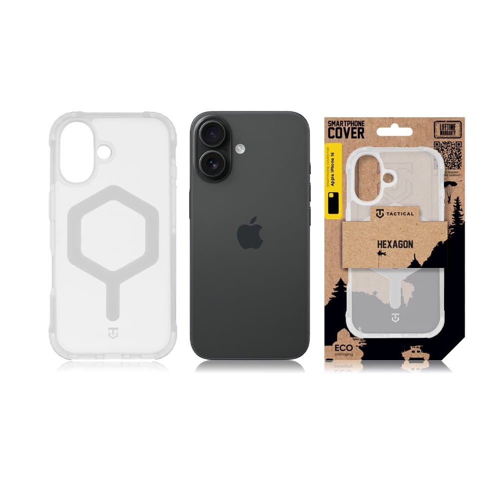 Zadní kryt Tactical MagForce Hexagon pro Apple iPhone 16 T-White - náhled 5
