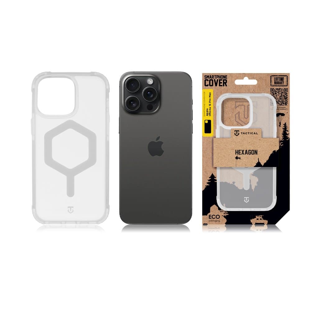 Zadní kryt Tactical MagForce Hexagon pro Apple iPhone 15 Pro Max T-White - náhled 5