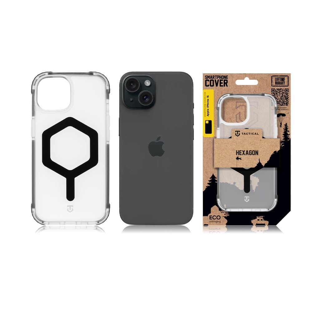 Zadní kryt Tactical MagForce Hexagon pro Apple iPhone 15 T-Black - náhled 5
