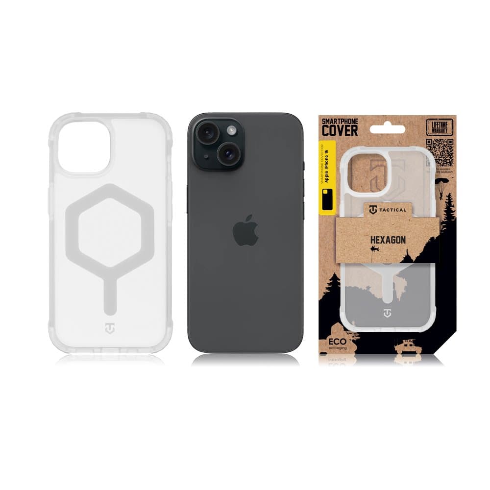 Zadní kryt Tactical MagForce Hexagon pro Apple iPhone 15 T-White - náhled 5