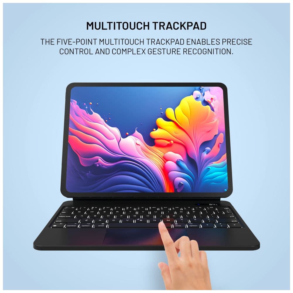 Pouzdro s bezdrátovou klávesnicí FIXED Typee pro Apple iPad Pro 12,9" (2018-2022)/iPad Pro 13"/iPad Air 13", CZ, černé - náhled 5