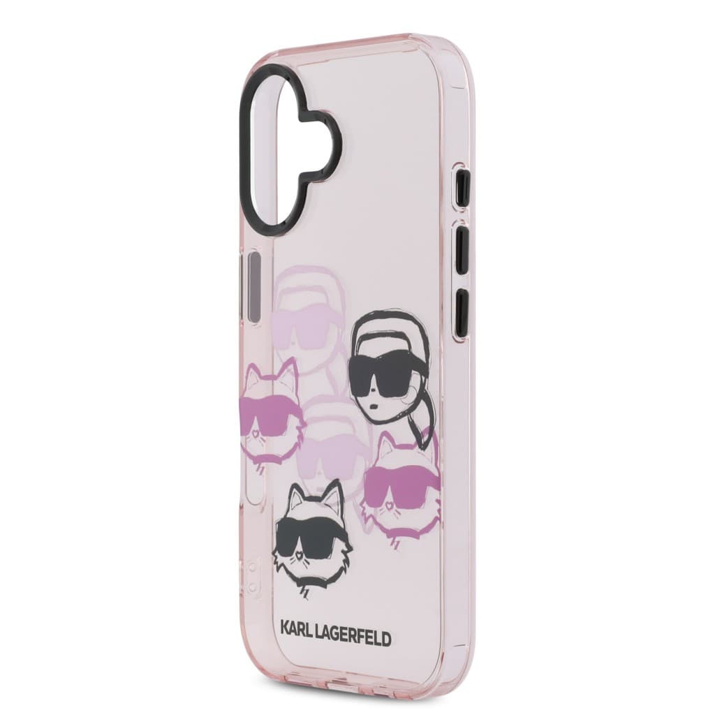 Zadní kryt Karl Lagerfeld IML Multi K&amp;CH Heads pro iPhone 17 Pink - náhled 5