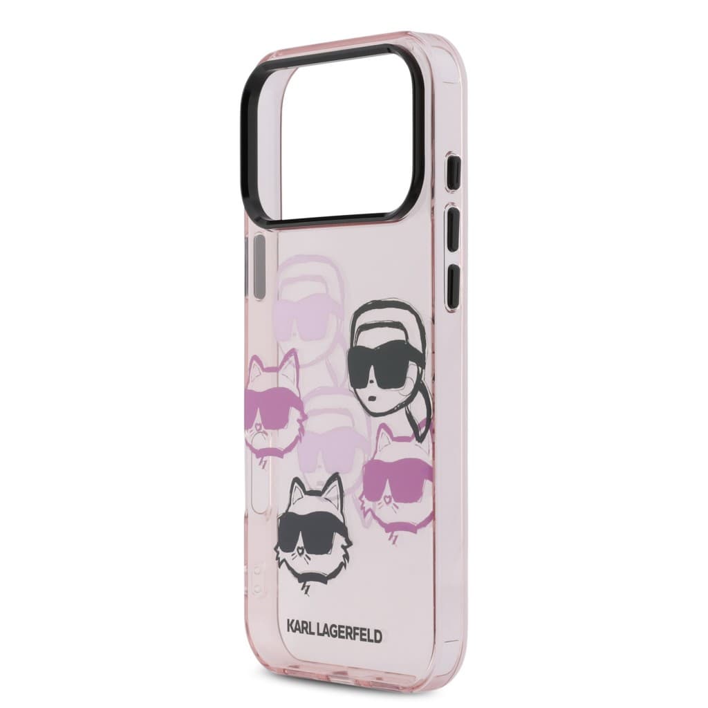 Zadní kryt Karl Lagerfeld IML Multi K&amp;CH Heads pro iPhone 17 Pro Max Pink - náhled 5