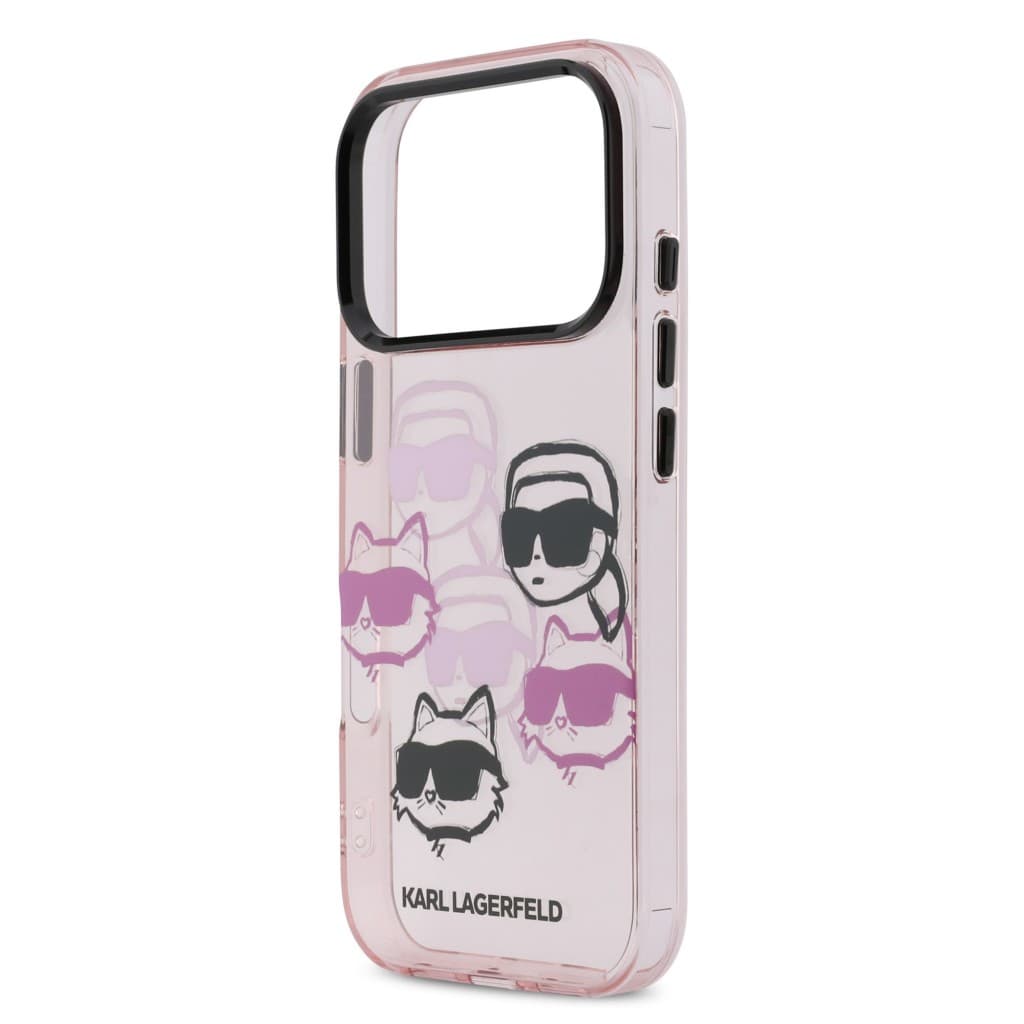 Zadní kryt Karl Lagerfeld IML Multi K&amp;CH Heads pro iPhone 17 Pro Pink - náhled 5