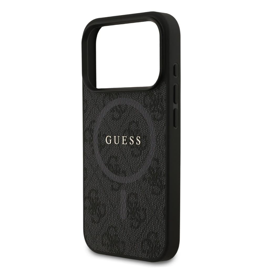 Zadní kryt Guess PU Leather 4G Colored Ring MagSafe pro iPhone 17 Pro Black - náhled 5