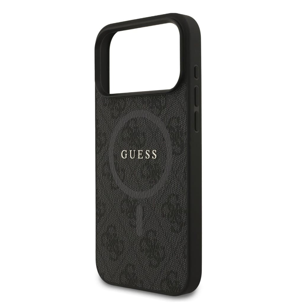 Zadní kryt Guess PU Leather 4G Colored Ring MagSafe pro iPhone 17 Pro Max Black - náhled 5